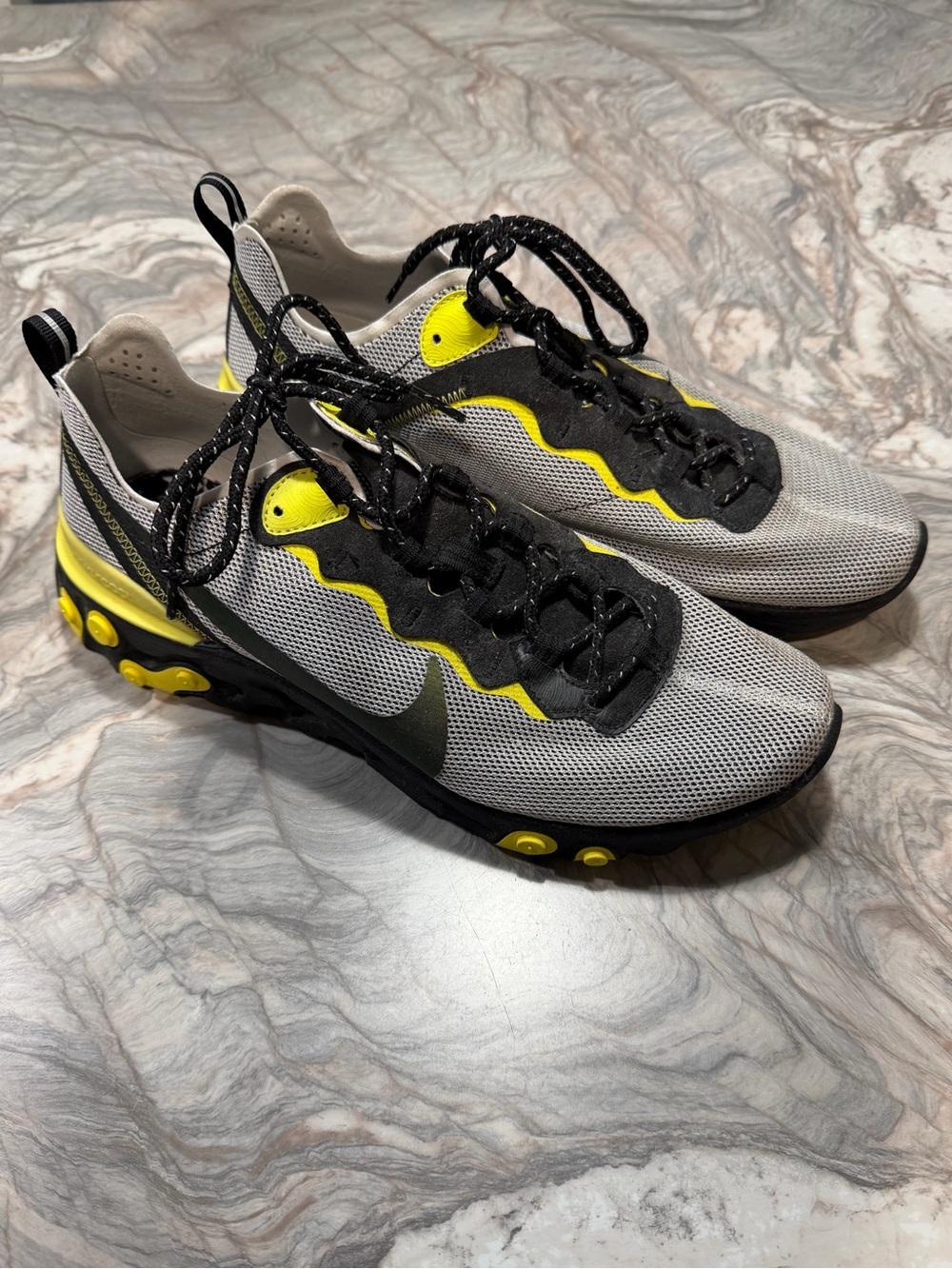 Nike React Element 55 Dynamic Yellow CK1686-001 - Size 10.5 Men’s